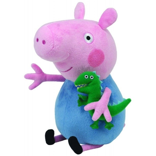 Imagine PLUS TY 28CM BEANIE BABIES PEPPA PIG GEORGE 