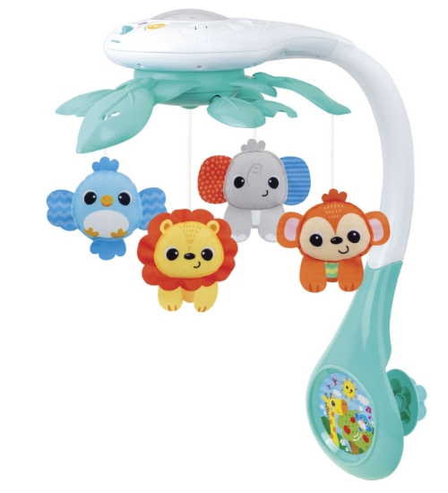 Imagine Carusel muzical cu proiector Winfun – Animăluțe din junglă