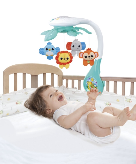 Imagine Carusel muzical cu proiector Winfun – Animăluțe din junglă