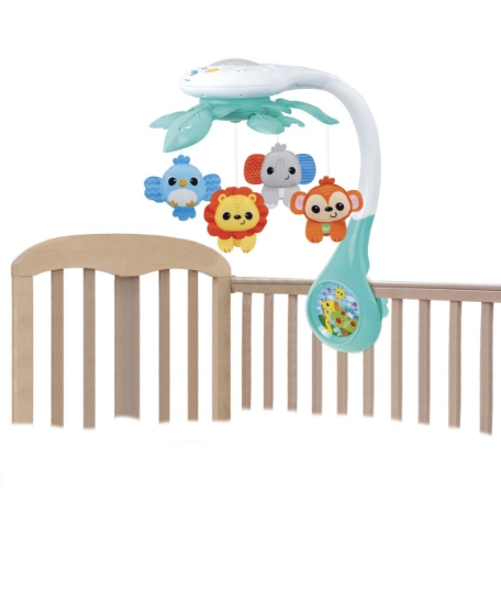 Imagine Carusel muzical cu proiector Winfun – Animăluțe din junglă