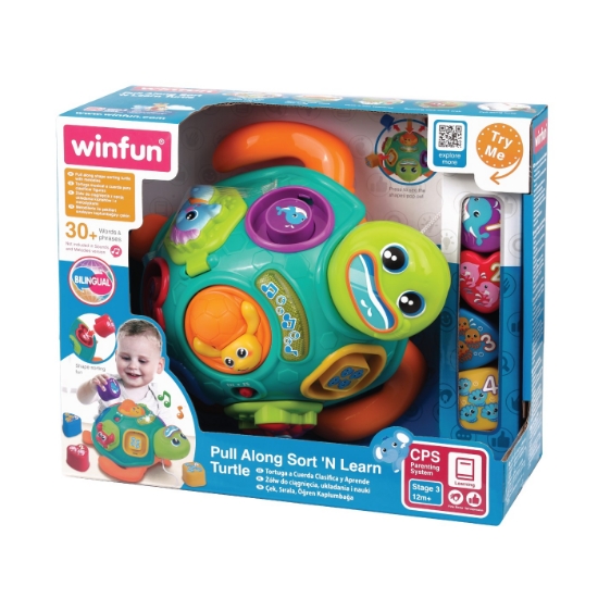 Imagine Winfun jucărie de tras țestoasa cu forme