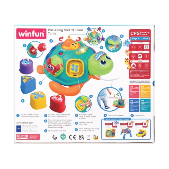 Imagine Winfun jucărie de tras țestoasa cu forme