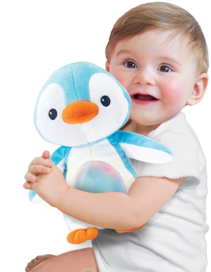 Imagine Winfun jucărie pinguin albastru cu sunete și lumini