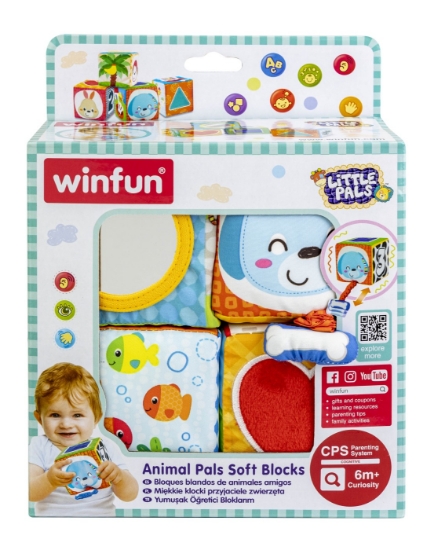 Imagine WINFUN SET 4 CUBURI STIVUIBILE DIN MATERIAL TEXTIL