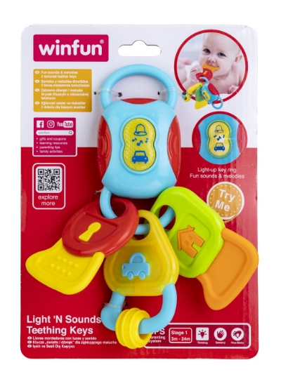Imagine Breloc interactiv Winfun cu chei pentru dentiție, lumini și sunete vesele
