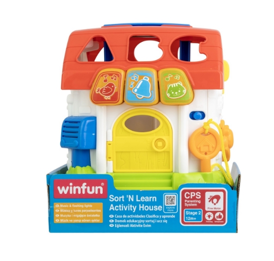 Imagine Winfun căsuță interactivă cu forme, litere și lumini – pentru învățare prin joacă