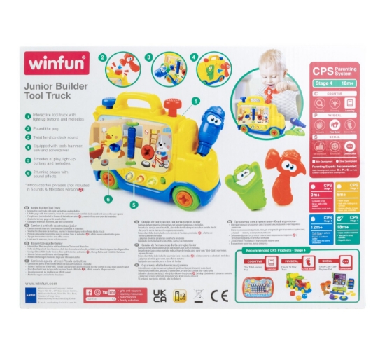 Imagine Camion interactiv Winfun cu unelte, sunete și melodii educative