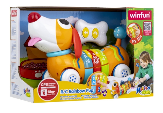 Imagine Winfun cățeluș interactiv cu telecomandă, lumini și sunete – joacă educativă de la 18 luni