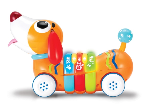 Imagine Winfun cățeluș interactiv cu telecomandă, lumini și sunete – joacă educativă de la 18 luni