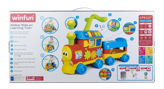 Imagine Antemergător Winfun Trenulet 3-în-1 cu lumini și sunete educative
