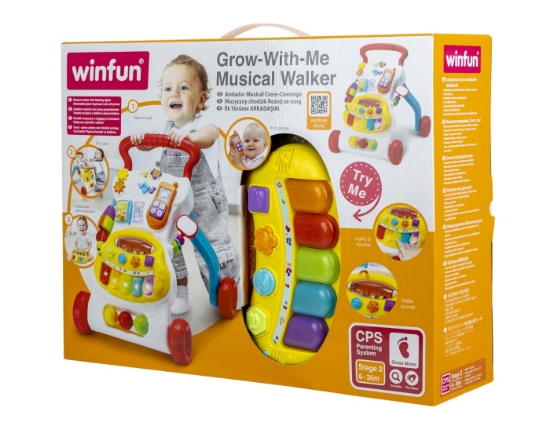 Imagine Antemergător educativ Winfun 2-în-1 cu centru de activități muzicale