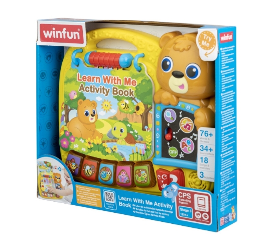 Imagine Cărticică interactivă Winfun – 13 pagini educative cu lumini, sunete și jocuri pentru copii de la 12 luni 