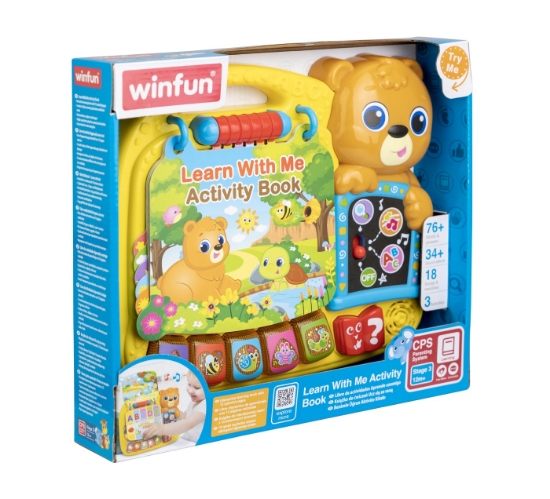 Imagine Cărticică interactivă Winfun – 13 pagini educative cu lumini, sunete și jocuri pentru copii de la 12 luni 