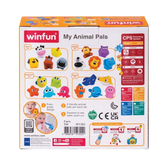 Imagine Winfun set jucării de baie – animăluțe din junglă