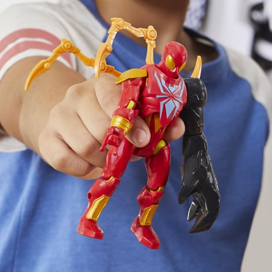 Imagine MARVEL AVENGERS MIX MASHERS FIGURINA IRON SPIDER CU ACCESORII 12CM