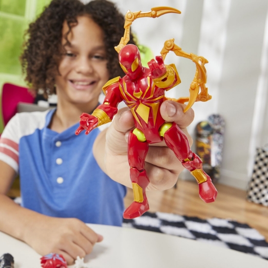 Imagine MARVEL AVENGERS MIX MASHERS FIGURINA IRON SPIDER CU ACCESORII 12CM