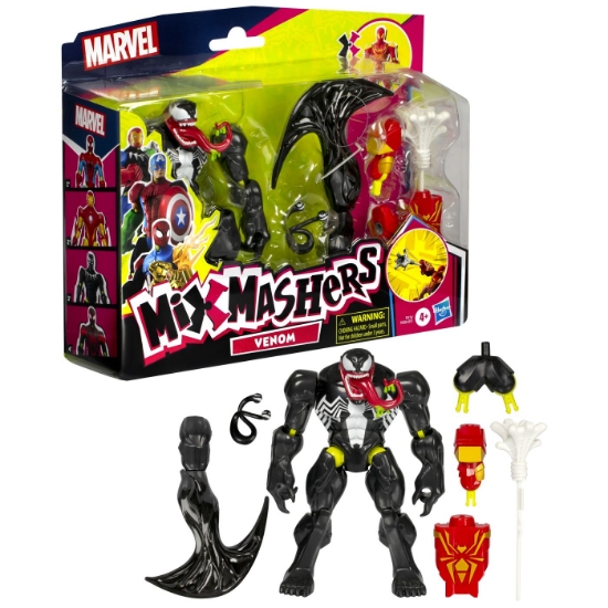 Imagine MARVEL AVENGERS MIX MASHERS FIGURINA VENOM CU ACCESORII 12CM