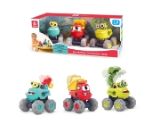 Imagine SET 3 MASINUTE DE CONSTRUCTIE MONSTRULETII AMUZANTI CU FRICTIUNE