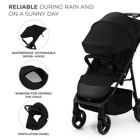 Imagine Cărucior sport Kinderkraft TRIG 3 Onyx Black