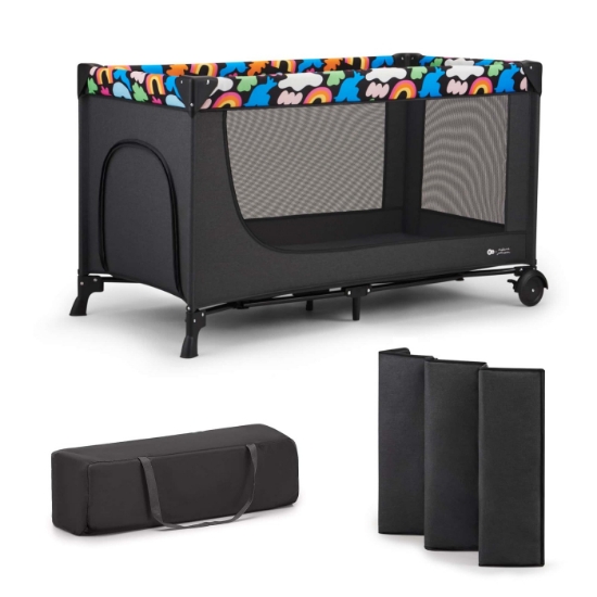 Imagine Pătuț Travel Kinderkraft JOY2, fără accesorii, Black