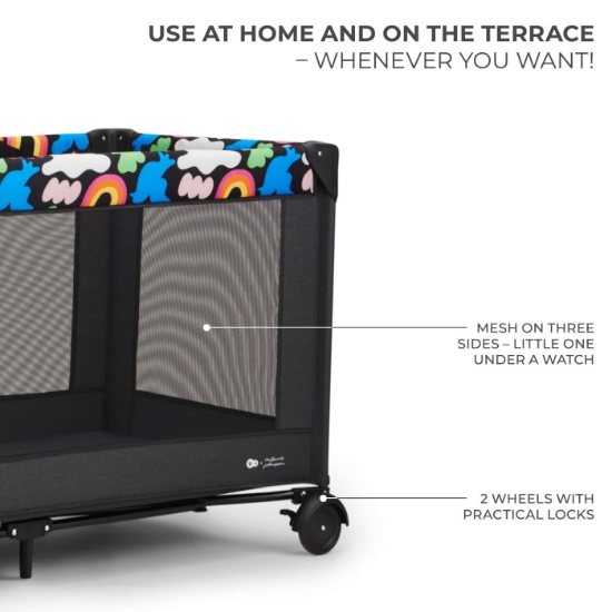 Imagine Pătuț Travel Kinderkraft JOY2, fără accesorii, Black