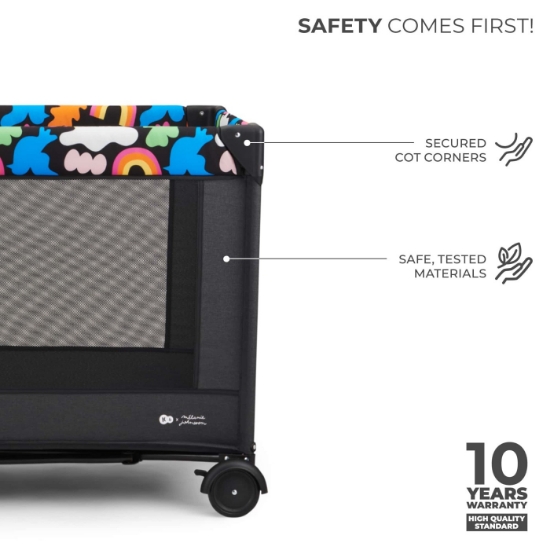 Imagine Pătuț Travel Kinderkraft JOY2, fără accesorii, Black