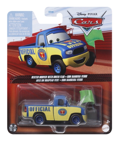 Imagine MASINUTA METALICA CARS3 PERSONAJUL DEXTER HOOVER CU STEAG VERDE
