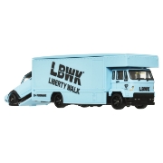Imagine HOT WHEELS TRANSPORTATOR FLEET FLYER CU MASINUTA NISSAN SKYLINE 2000 GT-R LBWK SCARA 1:64