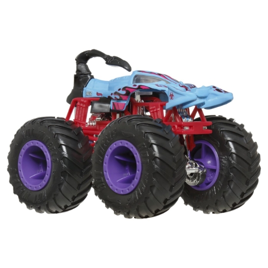 Imagine Hot Wheels Monster Truck si masinuta metalica Scorpedo
