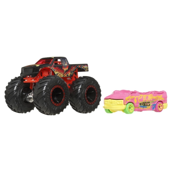 Imagine Hot Wheels Monster Truck si masinuta metalica Scorcher