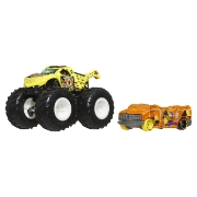 Imagine HOT WHEELS MONSTER TRUCK SI MASINUTA METALICA TOTALED