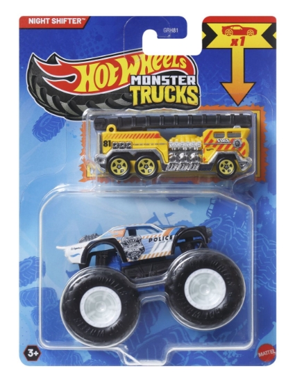 Imagine HOT WHEELS MONSTER TRUCK SI MASINUTA METALICA NIGHT SHIFTER