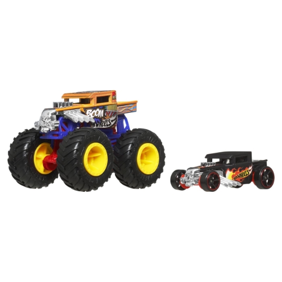 Imagine  Hot Wheels Monster Truck și mașinuța metalică Bone Shaker