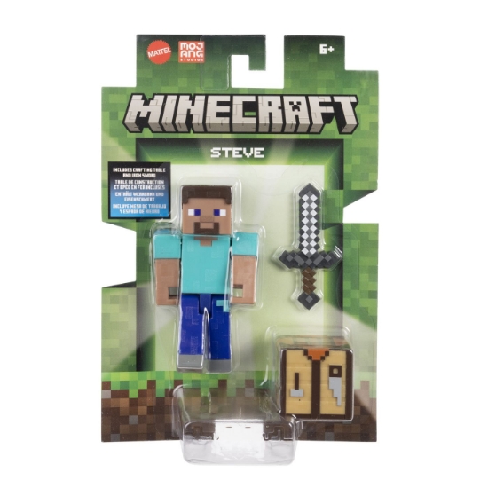 Imagine MINECRAFT CRAFT A BLOCK FIGURINA STEVE 8CM
