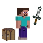 Imagine MINECRAFT CRAFT A BLOCK FIGURINA STEVE 8CM