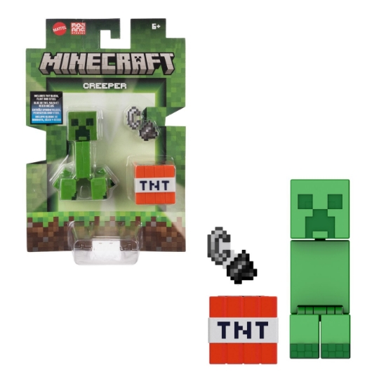 Imagine MINECRAFT CRAFT A BLOCK FIGURINA CREEPER 8CM