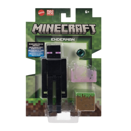 Imagine MINECRAFT CRAFT A BLOCK FIGURINA ENDERMAN 8CM