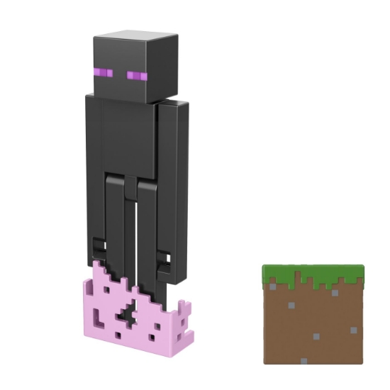 Imagine MINECRAFT CRAFT A BLOCK FIGURINA ENDERMAN 8CM