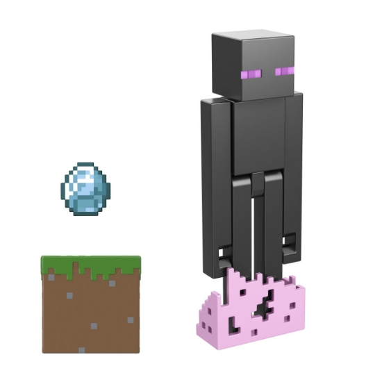 Imagine MINECRAFT CRAFT A BLOCK FIGURINA ENDERMAN 8CM