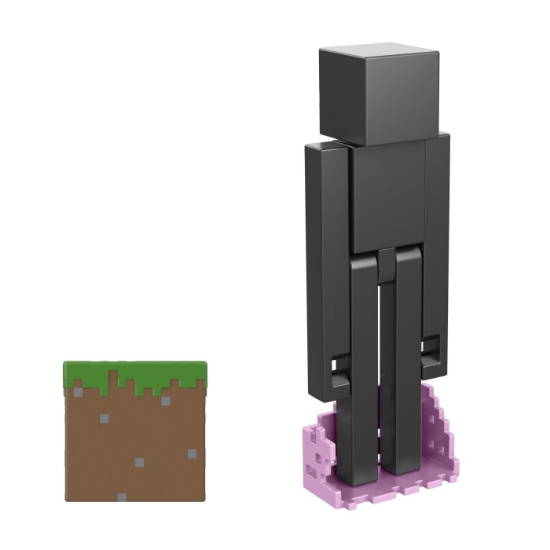 Imagine MINECRAFT CRAFT A BLOCK FIGURINA ENDERMAN 8CM