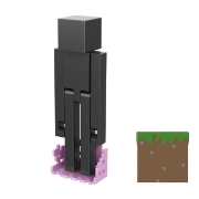 Imagine MINECRAFT CRAFT A BLOCK FIGURINA ENDERMAN 8CM