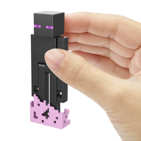 Imagine MINECRAFT CRAFT A BLOCK FIGURINA ENDERMAN 8CM