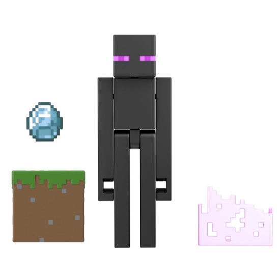 Imagine MINECRAFT CRAFT A BLOCK FIGURINA ENDERMAN 8CM