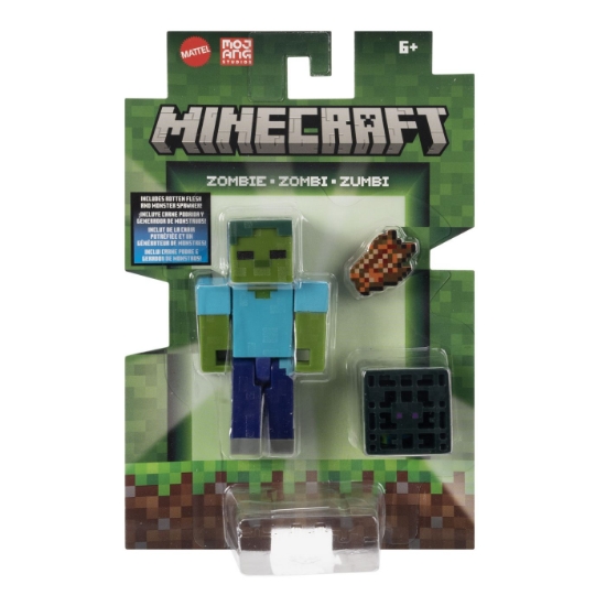 Imagine MINECRAFT CRAFT A BLOCK FIGURINA ZOMBI 8CM