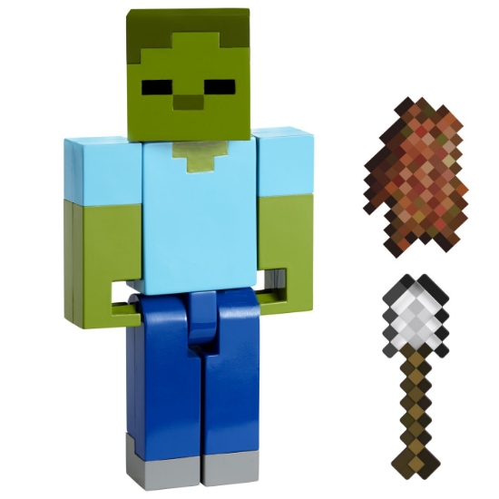 Imagine MINECRAFT CRAFT A BLOCK FIGURINA ZOMBI 8CM