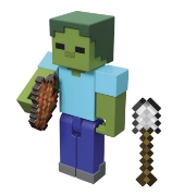 Imagine MINECRAFT CRAFT A BLOCK FIGURINA ZOMBI 8CM