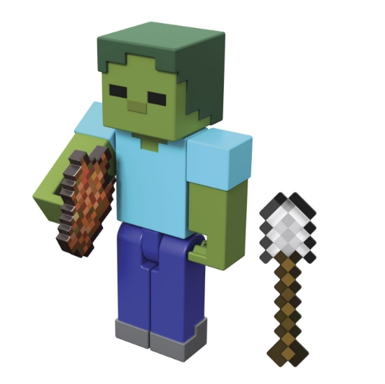 Imagine MINECRAFT CRAFT A BLOCK FIGURINA ZOMBI 8CM
