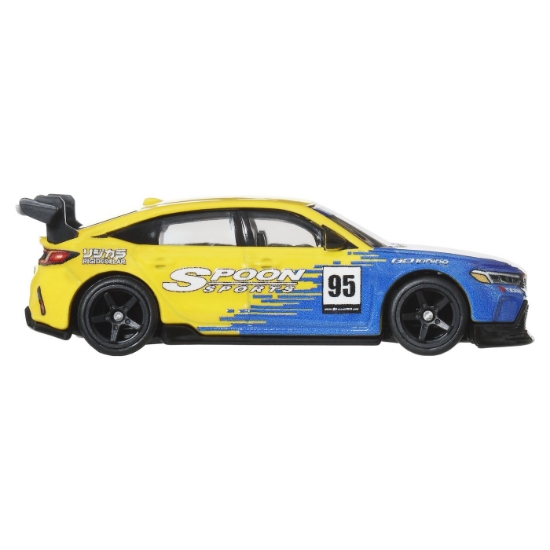 Imagine Hot Wheels Premium Set 2 mașinuțe metalice Honda Civic 99 Tip R EK9 și Honda Civic Tip R scară 1:64