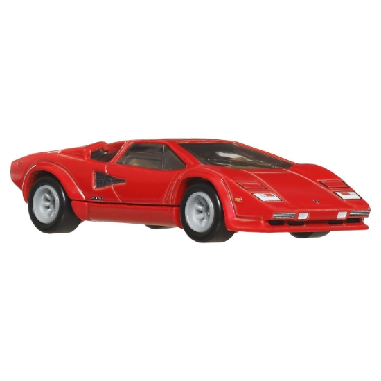 Imagine Hot Wheels Premium set 2 mașinuțe metalice Lamborghini Countach LP5000 QV și Lancia Stratos Zero, scară 1:64