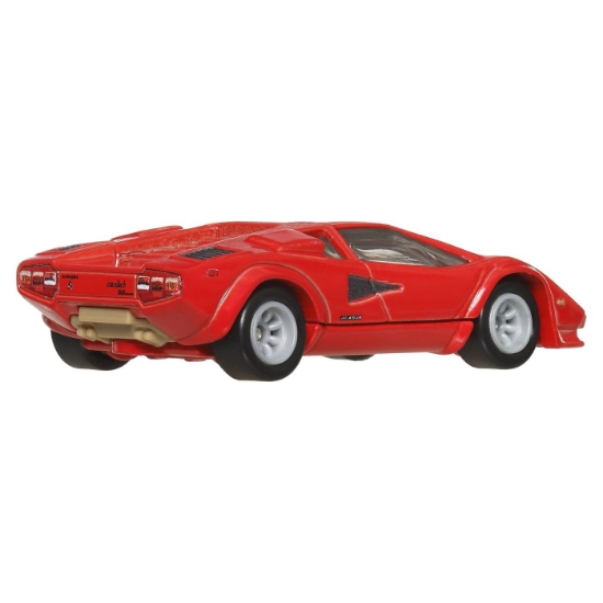 Imagine Hot Wheels Premium set 2 mașinuțe metalice Lamborghini Countach LP5000 QV și Lancia Stratos Zero, scară 1:64